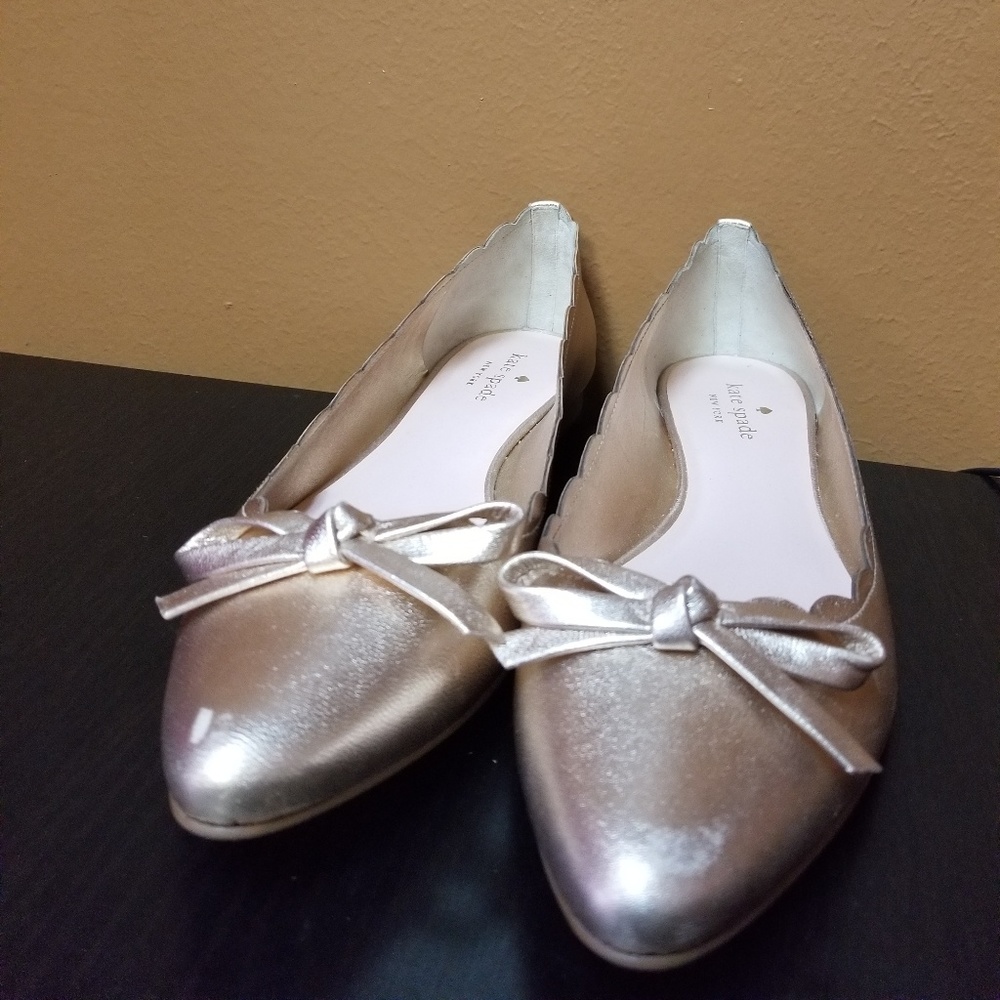 Kate spade gold patent flats